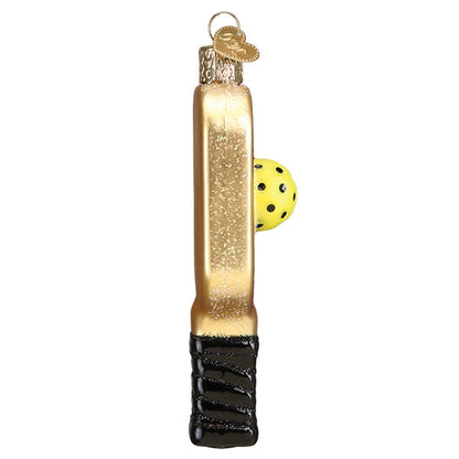 Pickleball Paddle Blown Glass Ornament