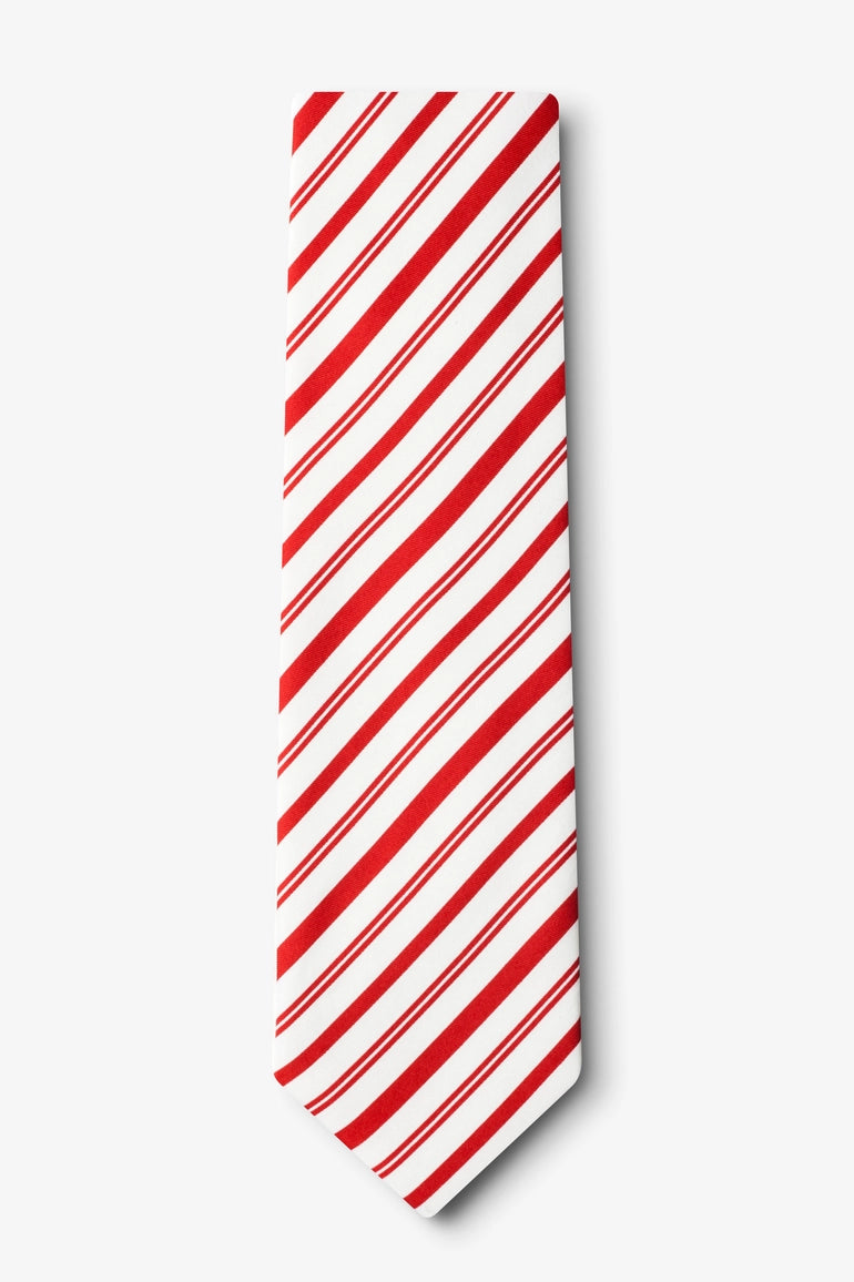 Candy Cane Tie By Wild Ties - Red Microfiber