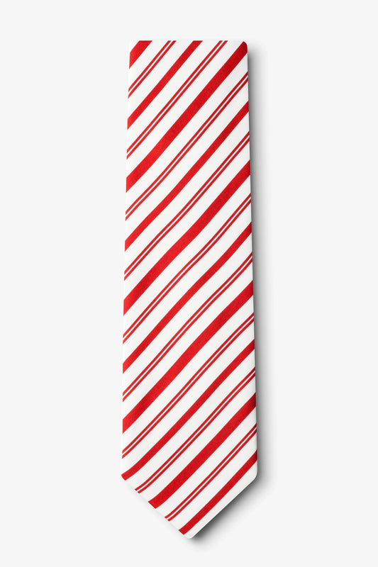 Candy Cane Tie By Wild Ties - Red Microfiber