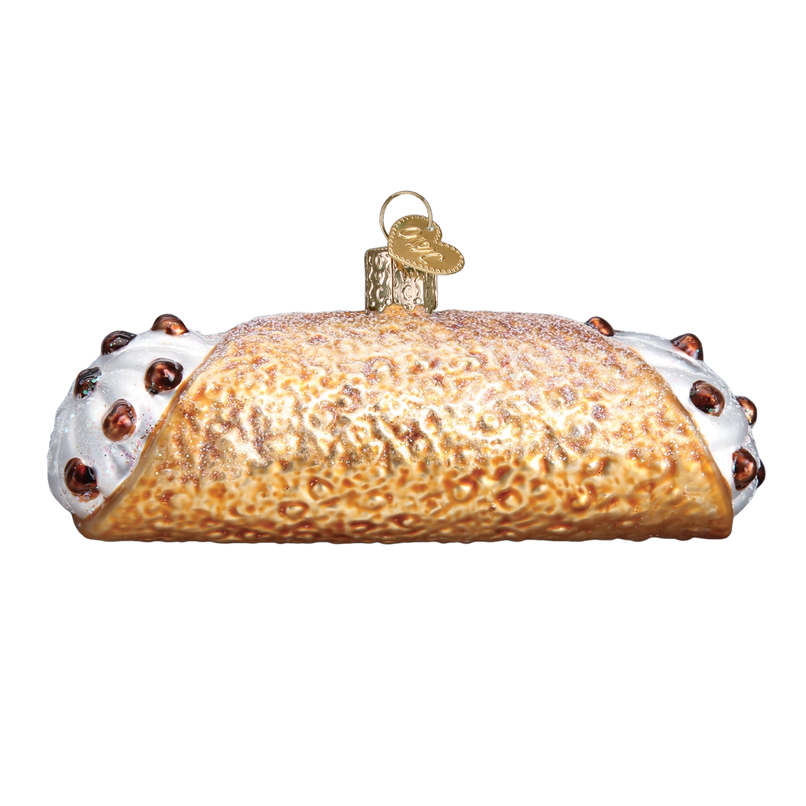 Cannolo Blown Glass Ornament