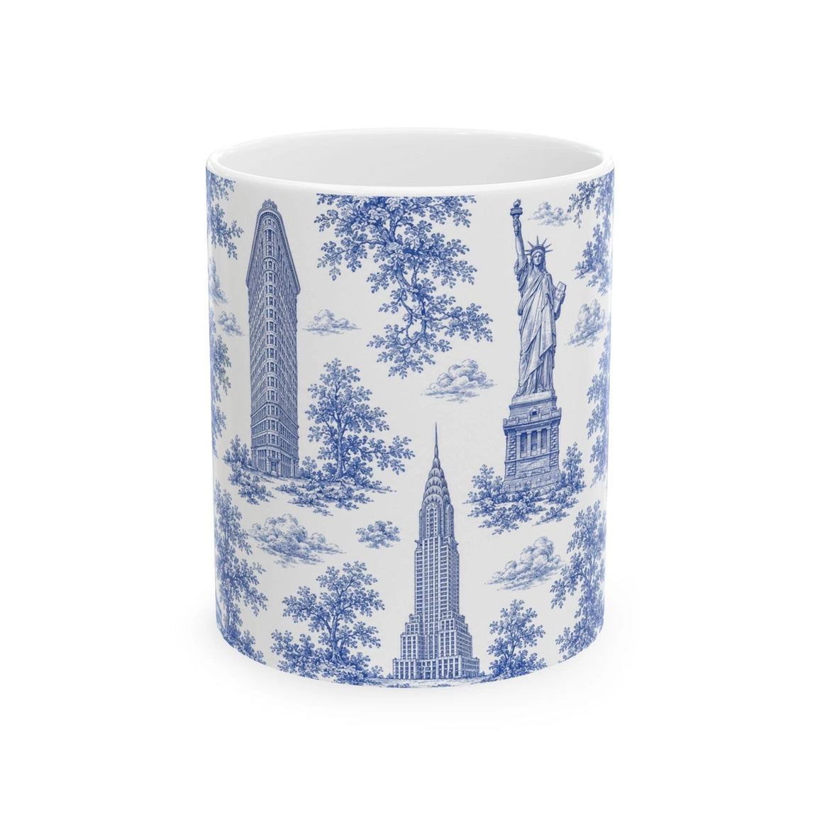 Manhattan Toile De Jouy Chinoiserie Ceramic Mug
