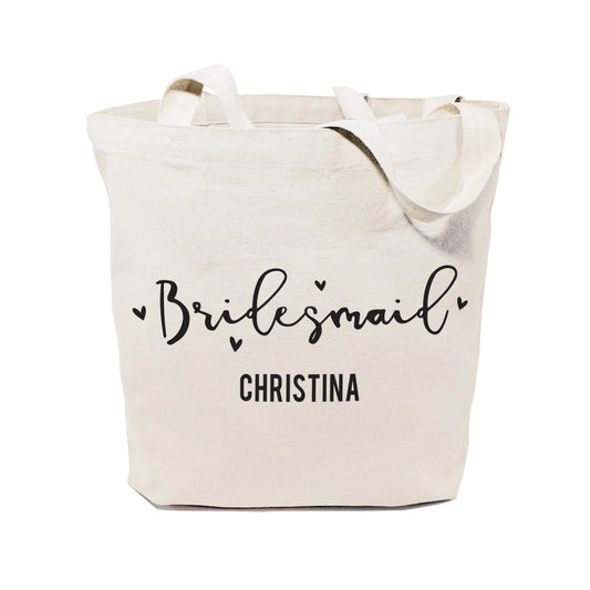 Bridesmaid Personalized Canvas Tote Bag