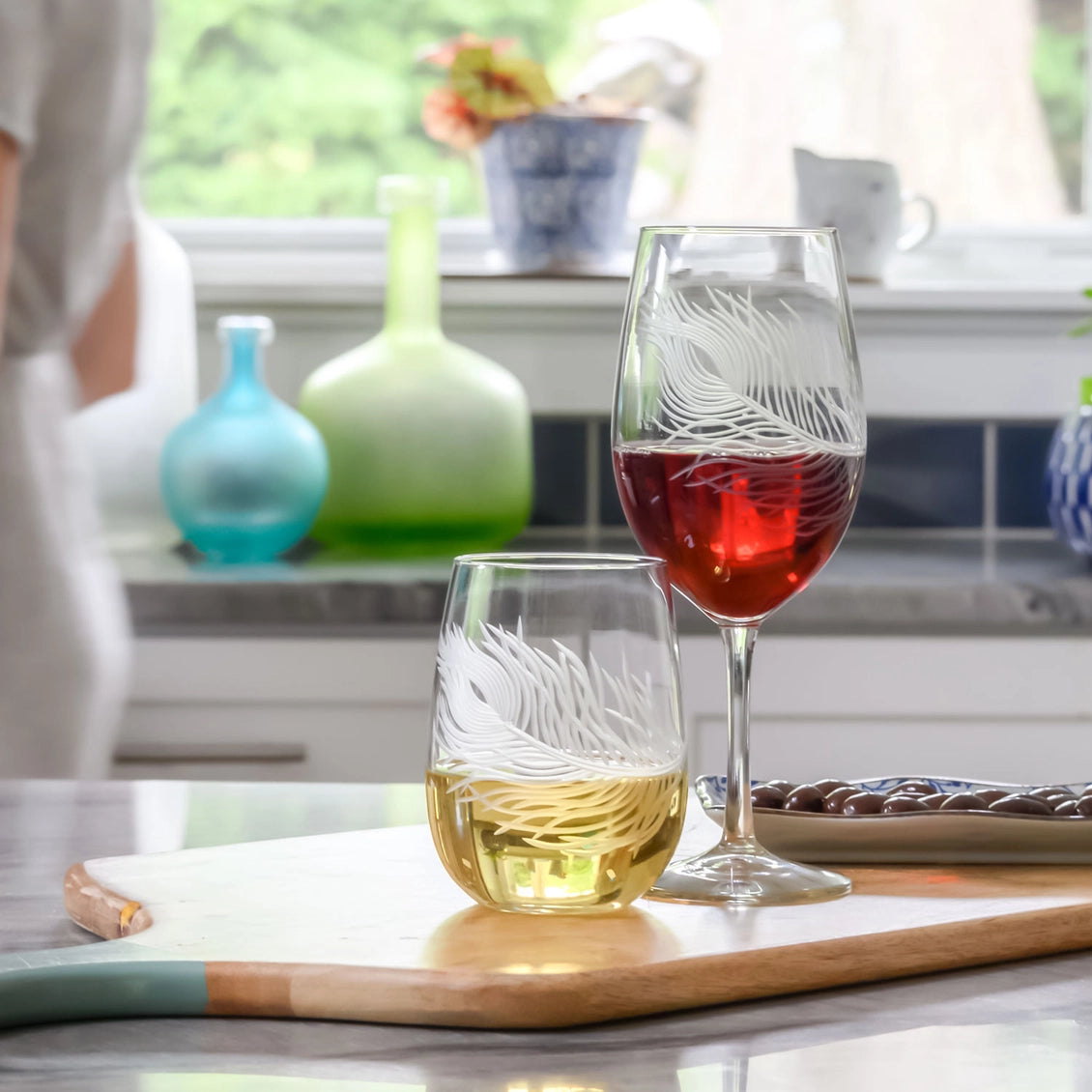 Peacock All Purpose Wine Glass 18oz Set of 4