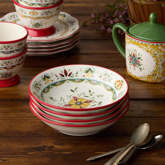 Provence Soup Bowl 9in X 2in 4 Asst. Set of 12