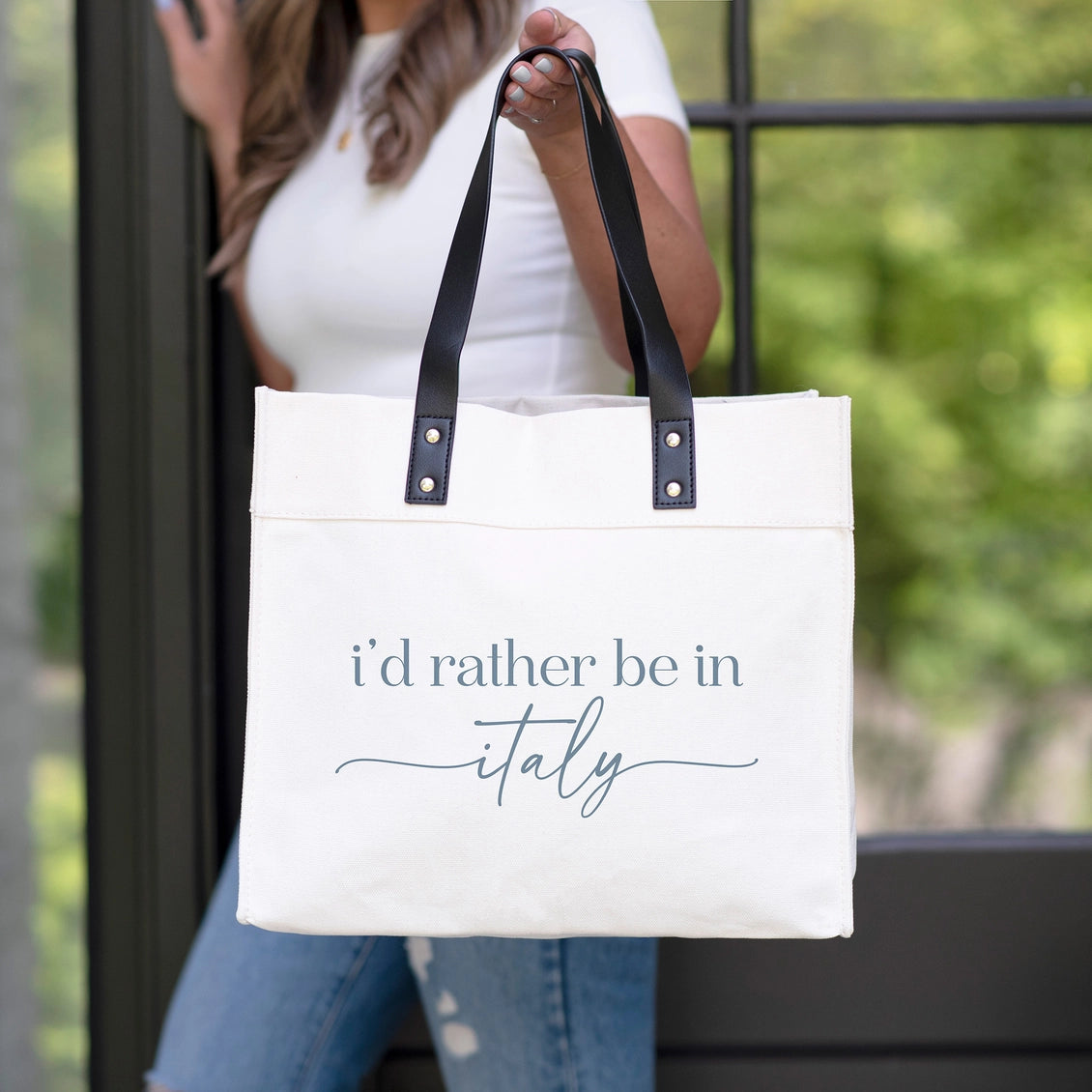 I'd rather be in .. Location Market Tote