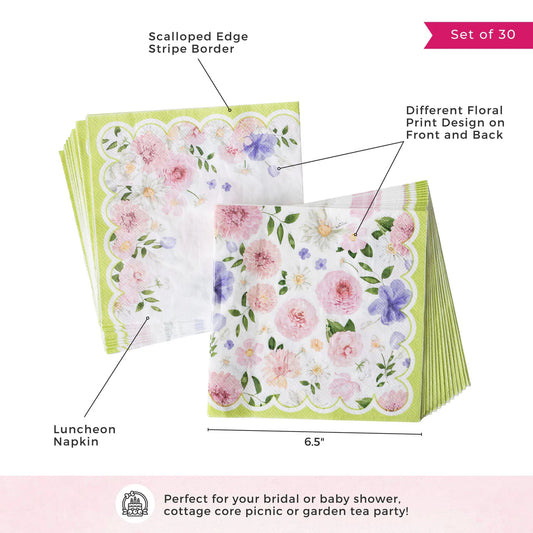 Tea Time Party 2 Ply Paper Napkins (Set of 30)