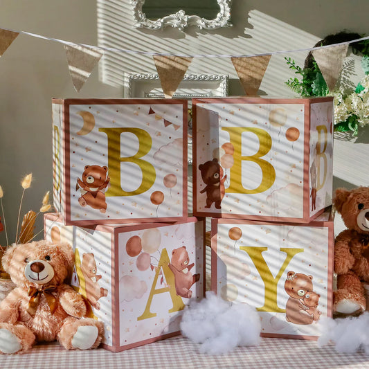 We Can Bearly Wait Baby Block Boxes