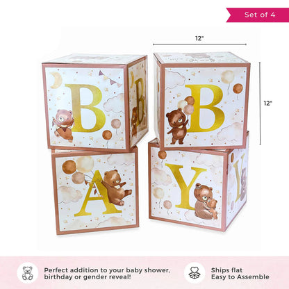 We Can Bearly Wait Baby Block Boxes