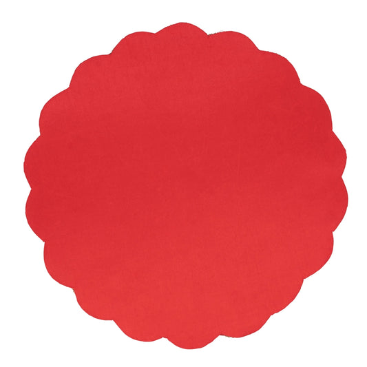 Red & Green Beaded Pinwheel 14" Round Placemat Set of 4