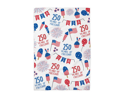 USA 250 4th July Patriotic Waffle Weave Towel - NY Gift Boutique