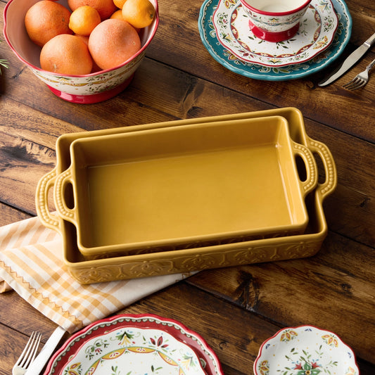 Provence Medium Rectangular Stoneware Baker 14in X 8.75in