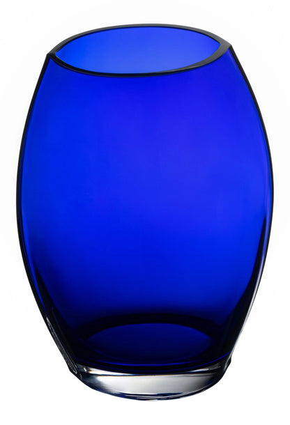Cobalt Oval Vase, 10"H