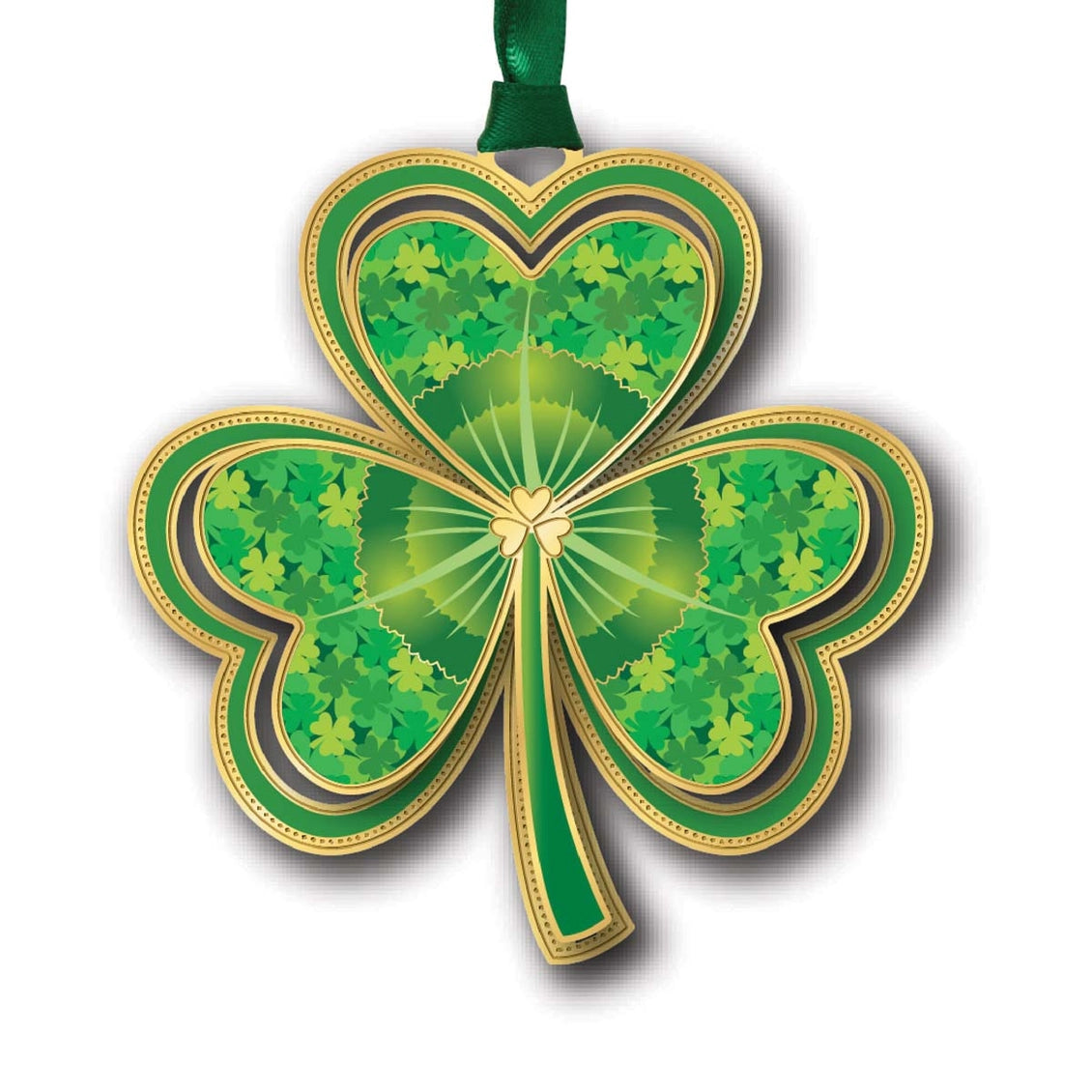 Shamrock Brass Ornament