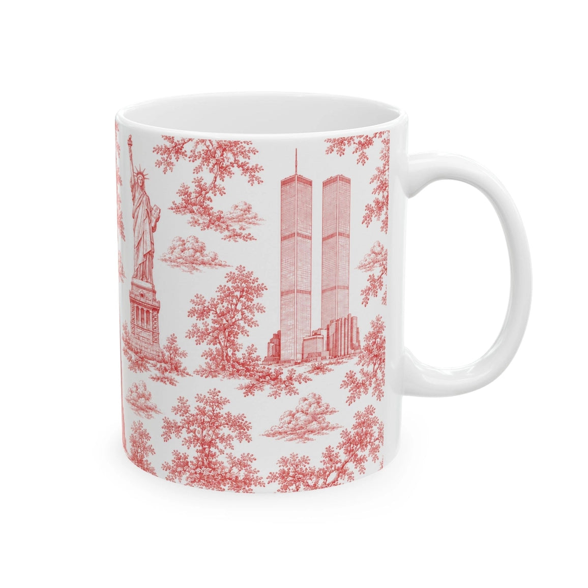Manhattan Toile De Jouy Chinoiserie Ceramic Mug