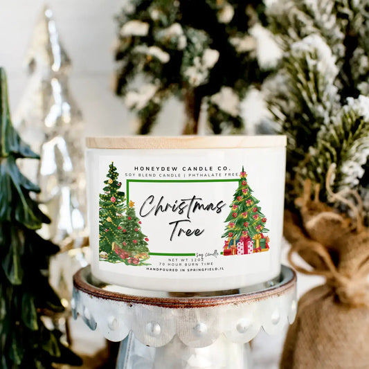 3 Wick Candle 12oz - Christmas Tree