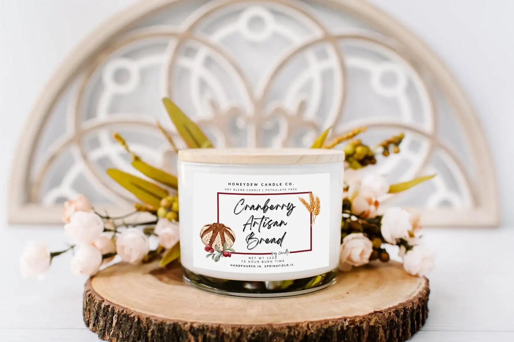 3 Wick Candle 12oz - Cranberry Artisan Bread