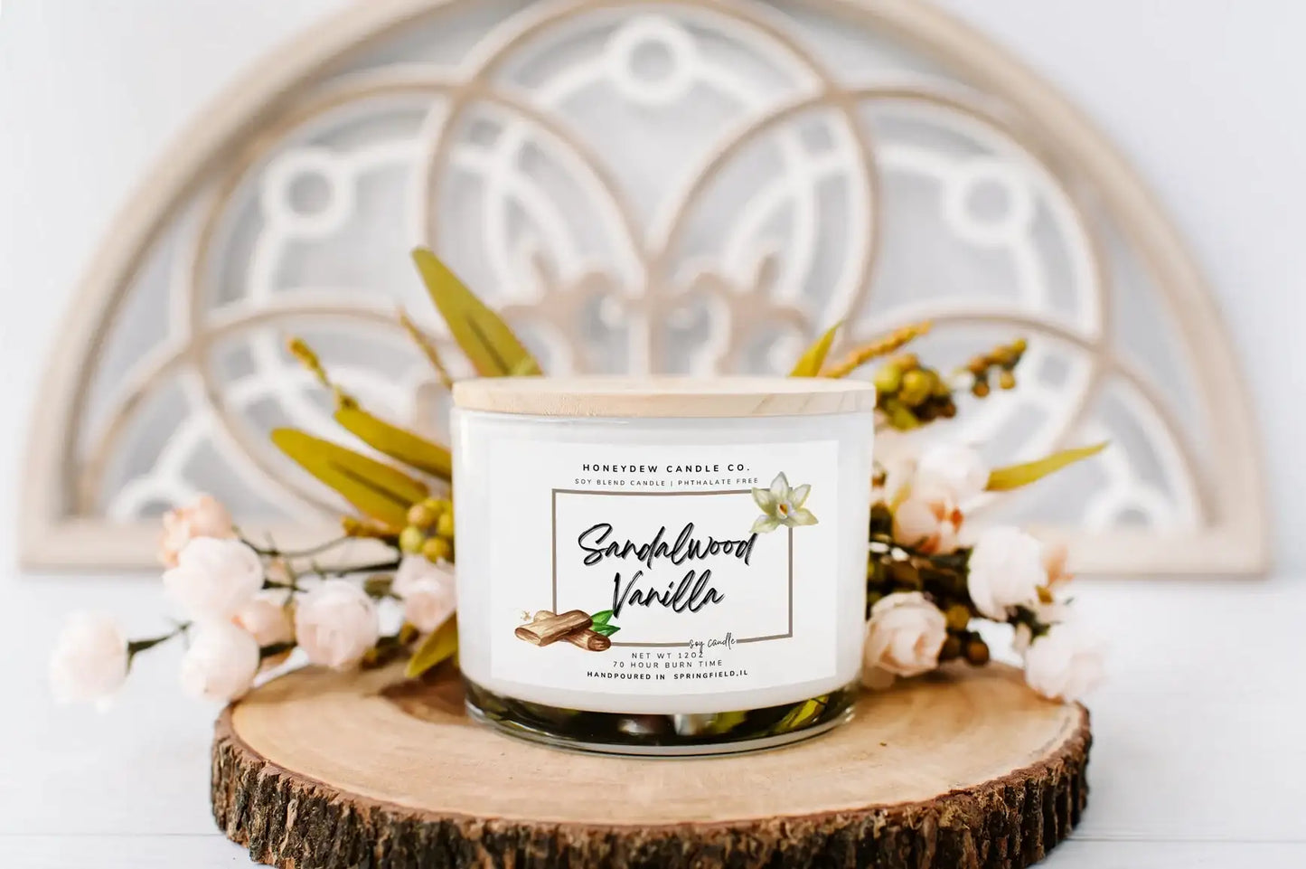 3 Wick Candle 12oz - Sandalwood Vanilla