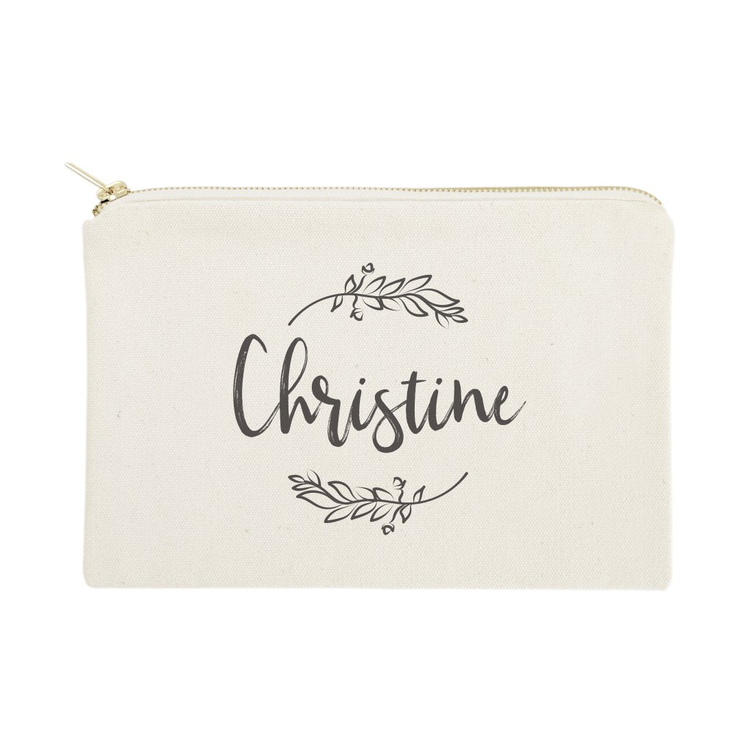 Personalized Name Vine Travel Make Up Pouch