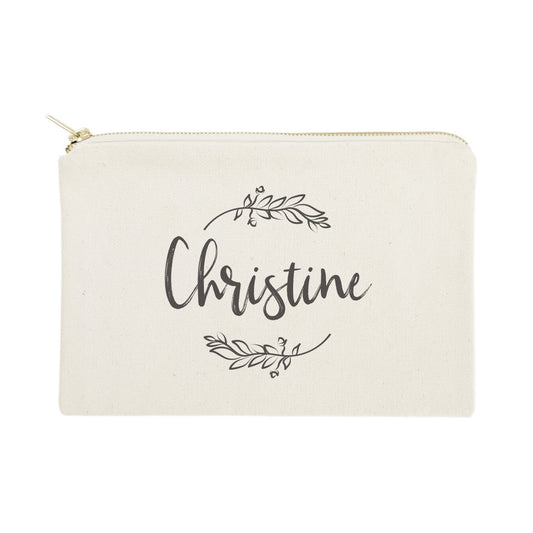 Personalized Name Vine Travel Make Up Pouch