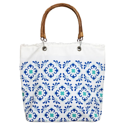 Mediterranean Print Tote Bag