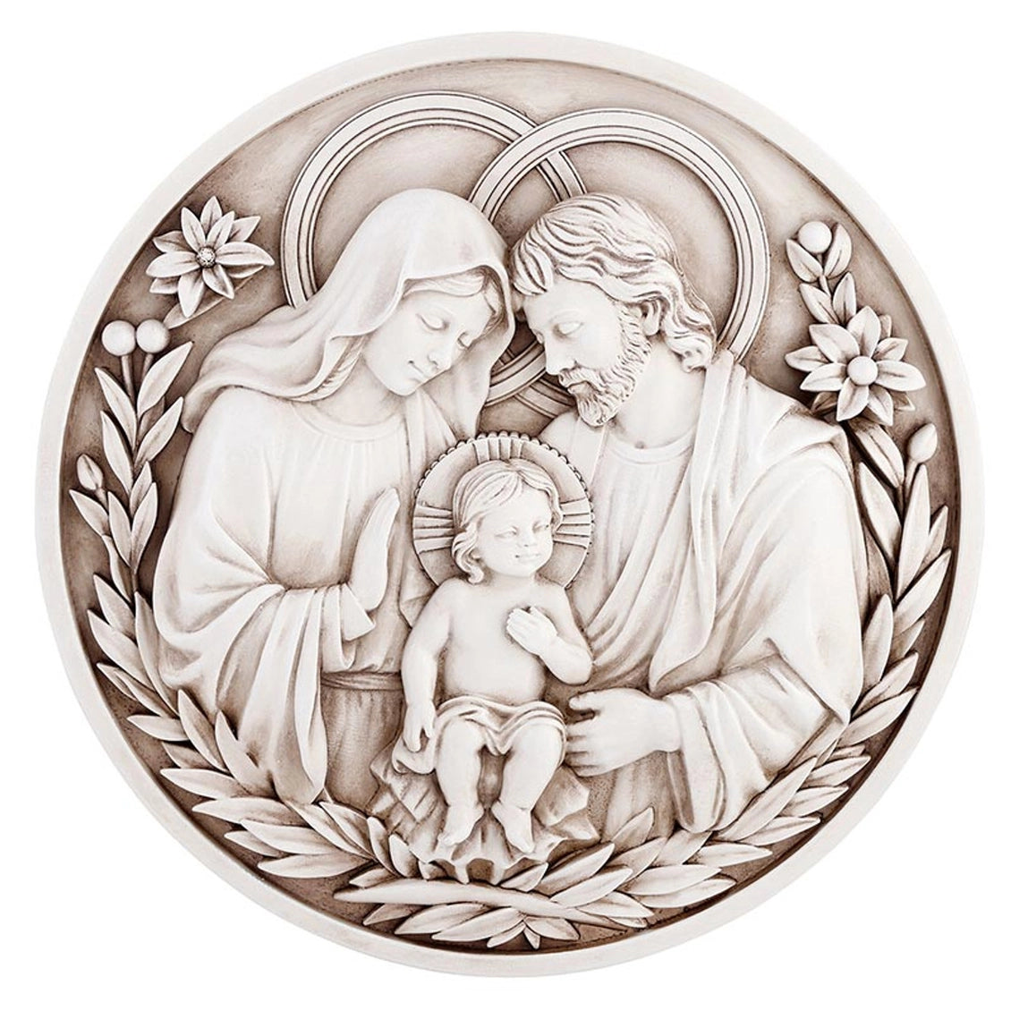 Holy Family Round Plaque