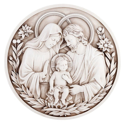 Holy Family Round Plaque