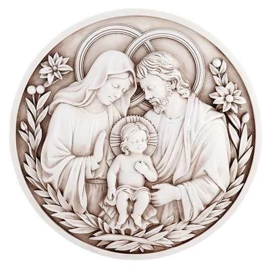 Holy Family Round Plaque