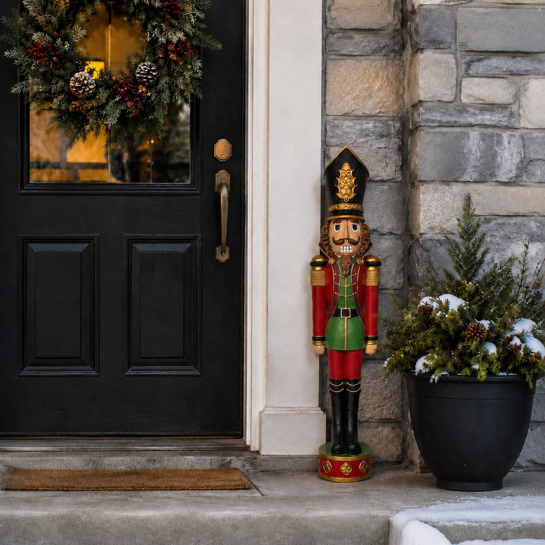 37 Inch Ballet Icons Red & Green Nutcracker— Haute Decor