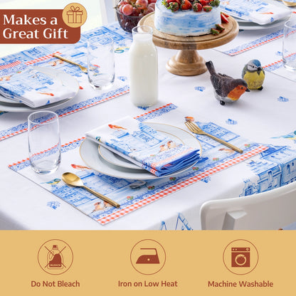 Amsterdam Canals - Placemats 100% Cotton 13" X 19" - Set of 4