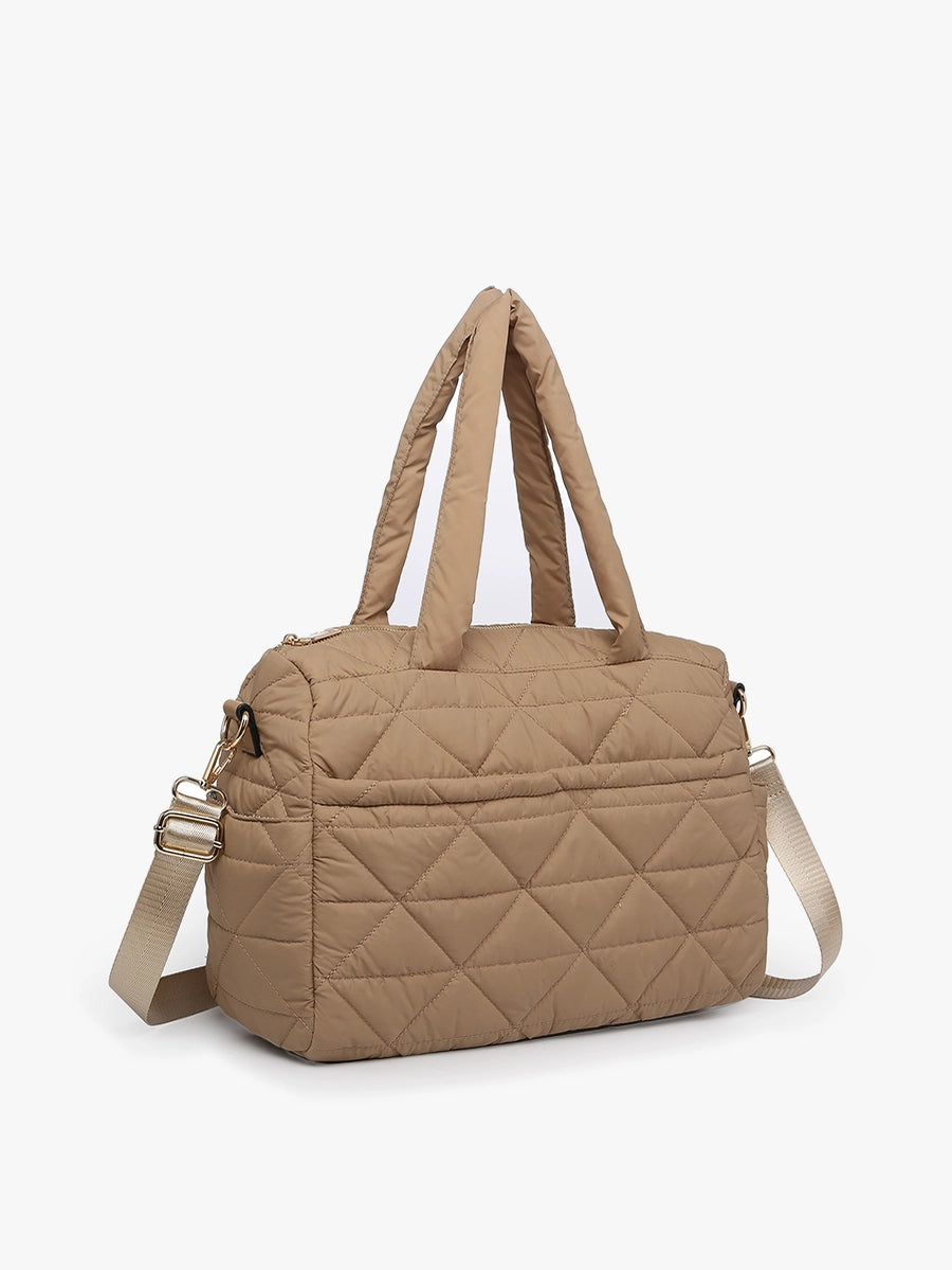 Billie Quilted Nylon Satchel