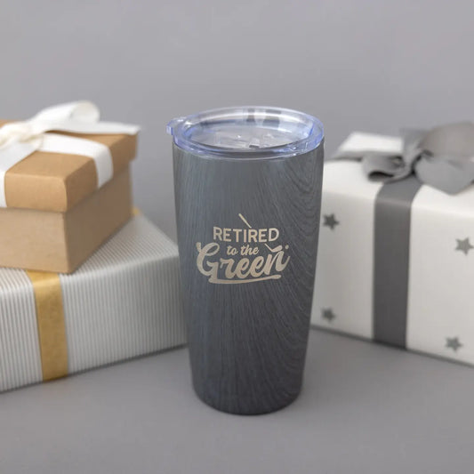 The Green - 20 oz Wood Finish Stainless Steel Travel Tumbler