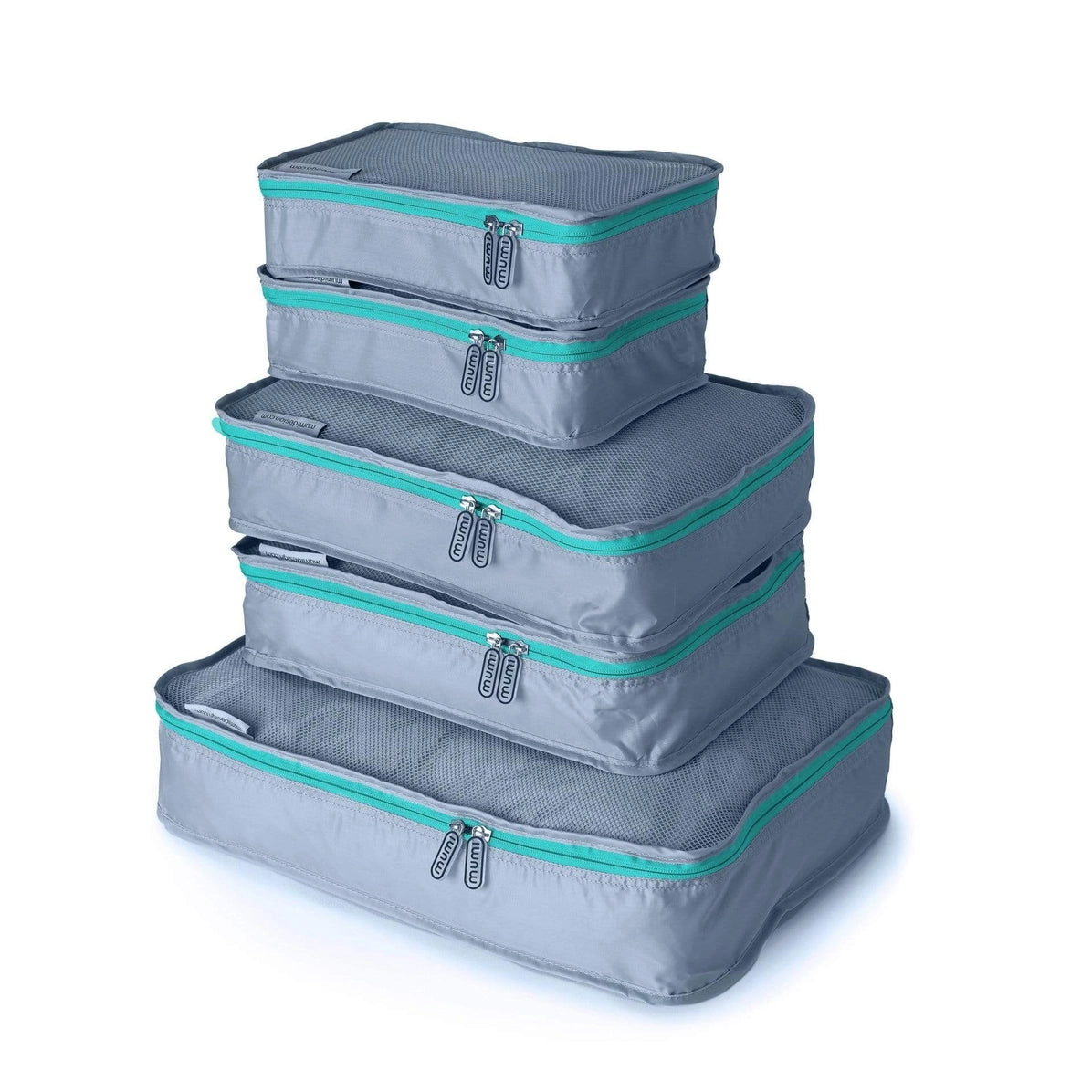 Packing Cubes (Set of 5) - Aqua