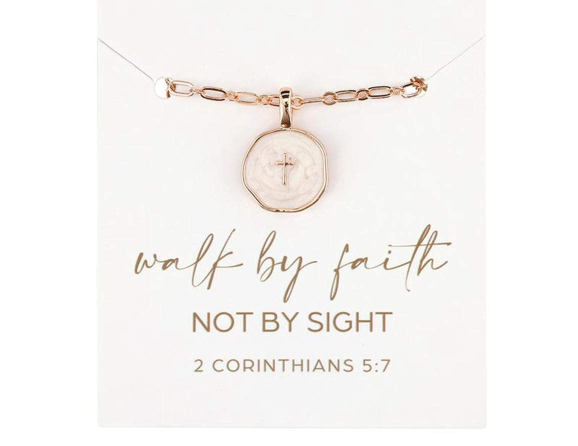 Walk By Faith Not By Sight - Necklace