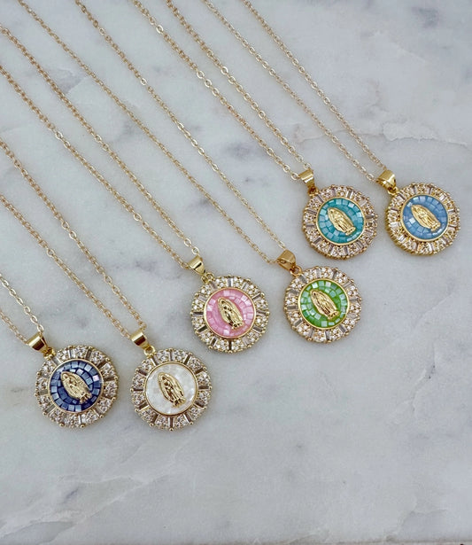 Virgin Mary Religious Necklace