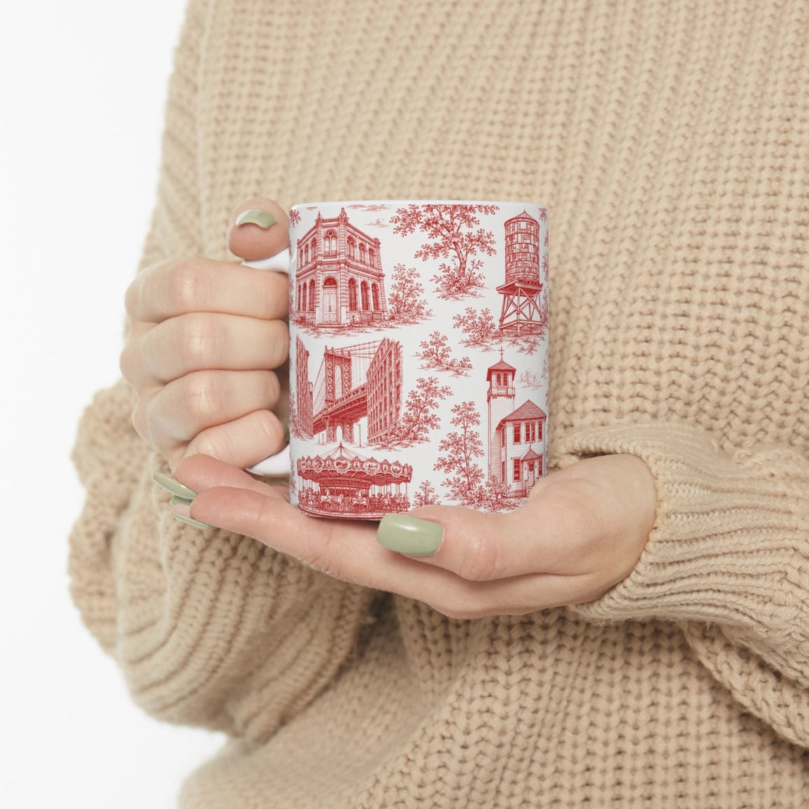 Dumbo Toile De Jouy Chinoiserie Ceramic Mug