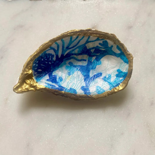 Blue Reef Oyster Shell Jewelry Dish