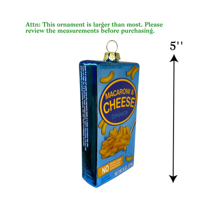 Macaroni and Cheese Glass Ornament