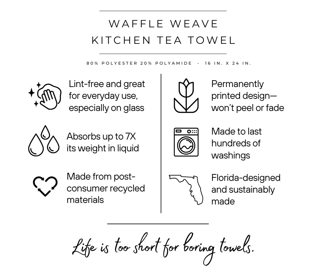 Lemon Plaid Citrus Waffle Weave Towel - NY Gift Boutique