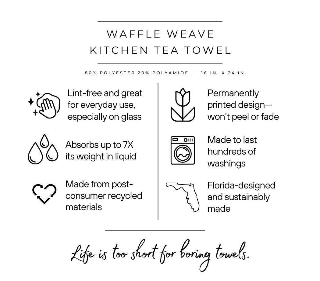 4th July Strawberry US Flag Waffle Weave Towel - NY Gift Boutique