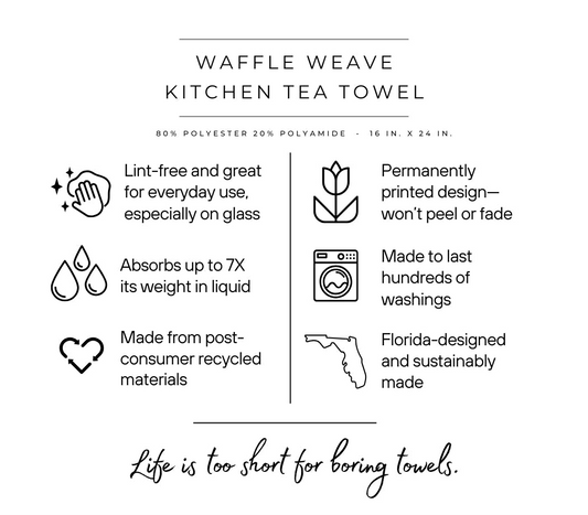 4th July Strawberry US Flag Waffle Weave Towel - NY Gift Boutique