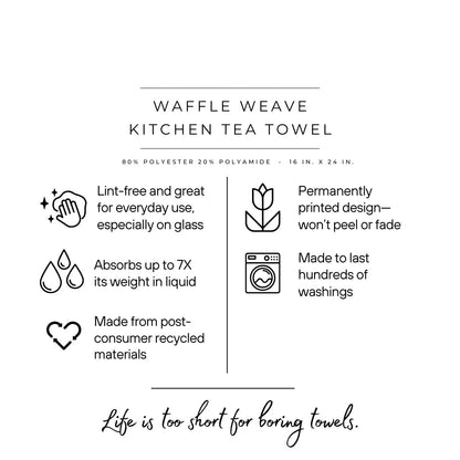 Best Mom Ever Waffle Weave Towel