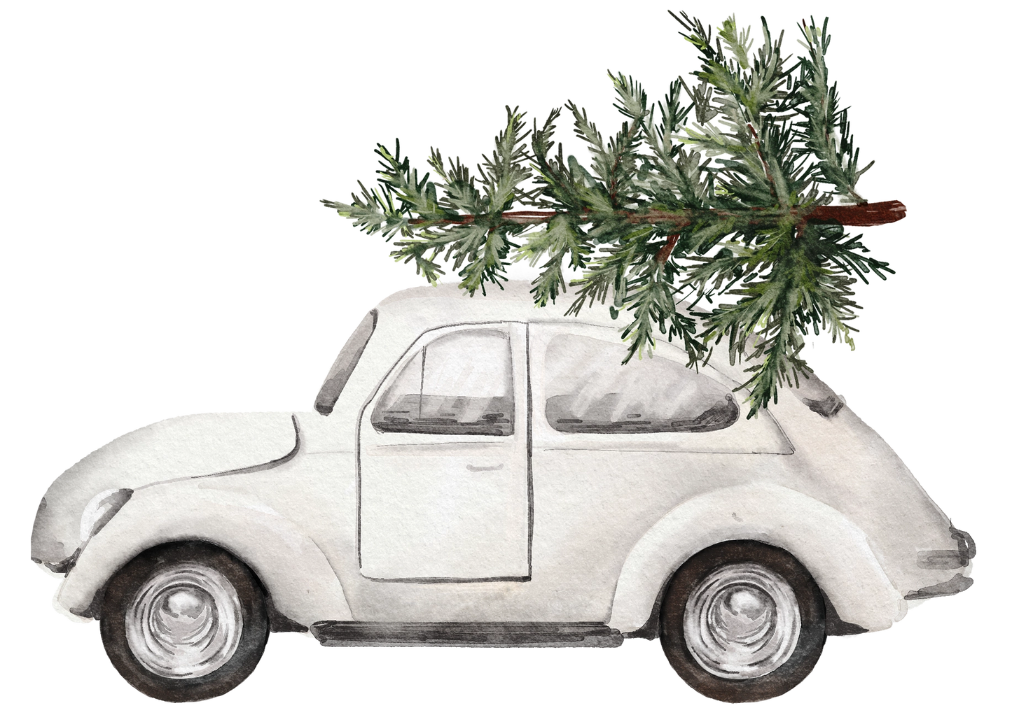Neutral Christmas Tree On Car - Ice Bucket