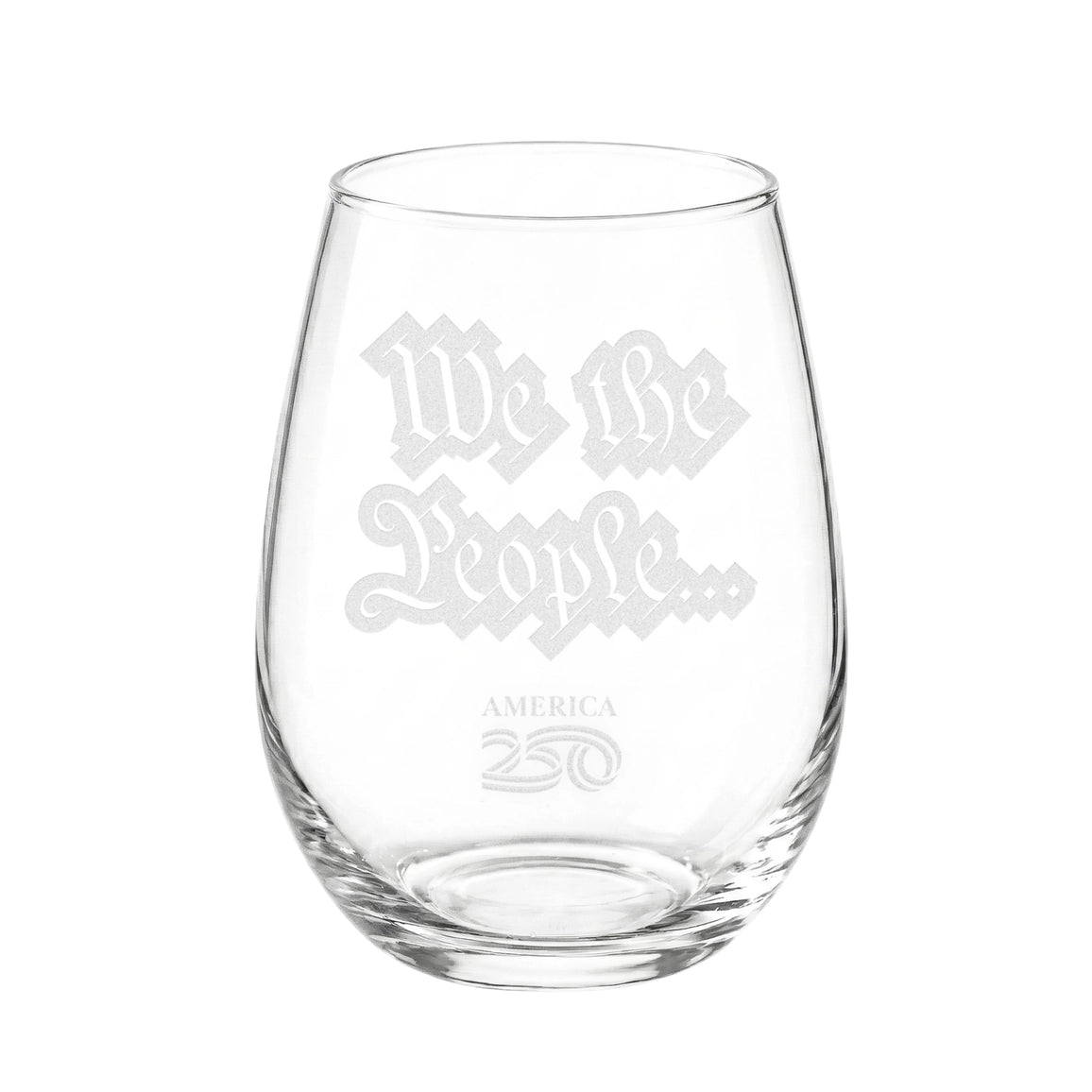 America250™ Stemless Wine Glass - Officially Licensed - NY Gift Boutique