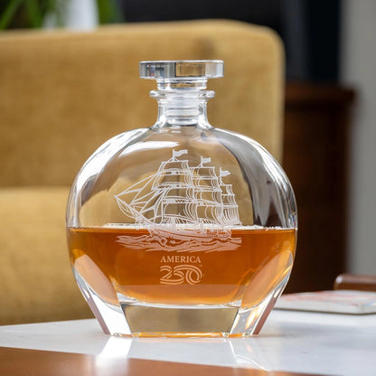 America250™ Tall Ship 23oz Decanter - NY Gift Boutique
