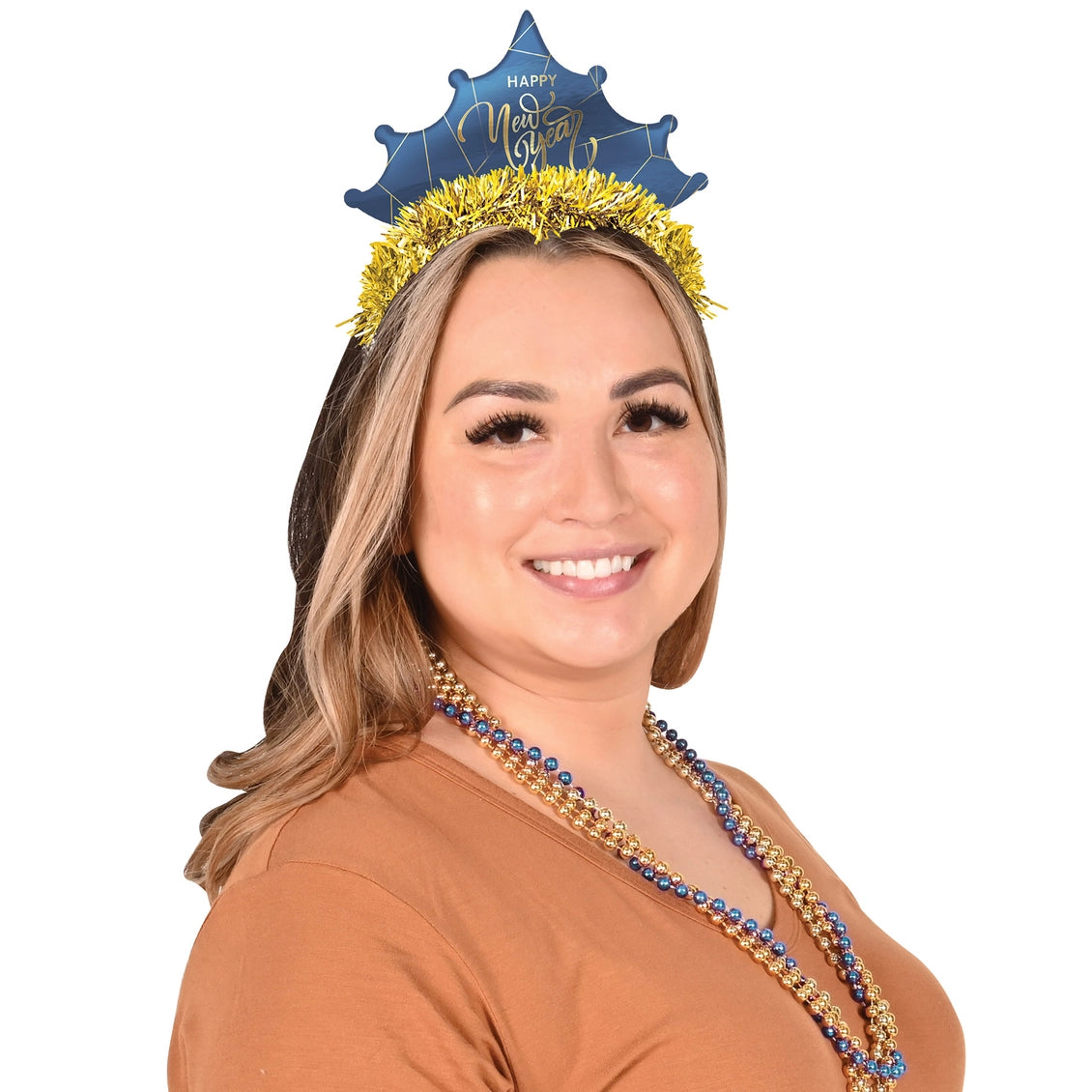 Midnight Blue and Gold New Year Tiaras, Pack of 50