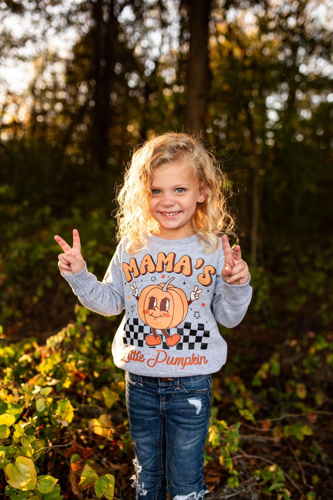 Kids Mama's Lil Pumpkin Fall Shirt (Tee or Sweatshirt)