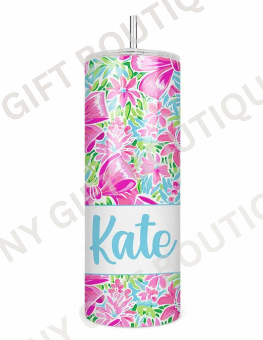 Pink Bow Personalized Tumbler