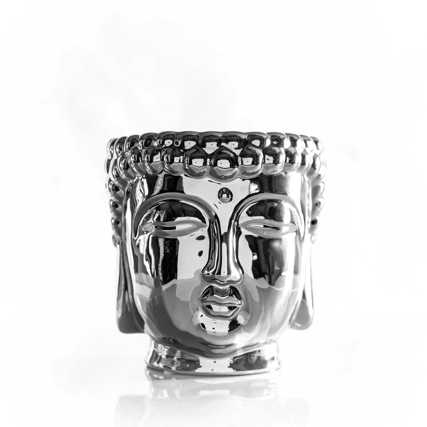 Silver Buddha Candle