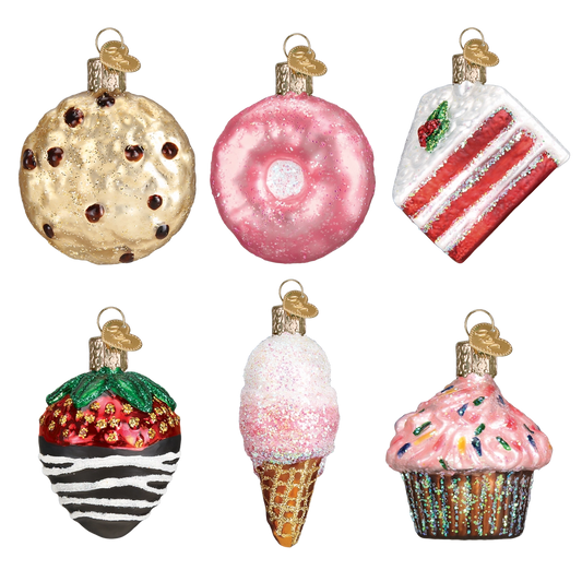 Mini Dessert Blown Glass Ornament