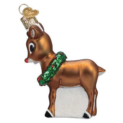 Rudolph the Red-Nosed Reindeer Glass Ornament